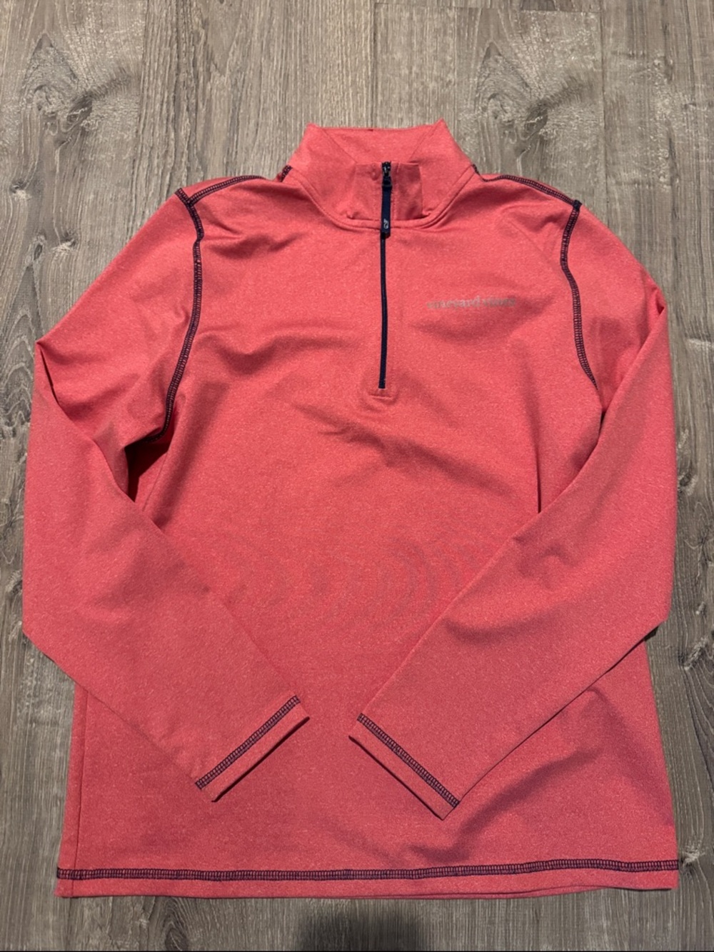 Vineyard Vines Youth Coral Quarter-Zip Performance Pullover